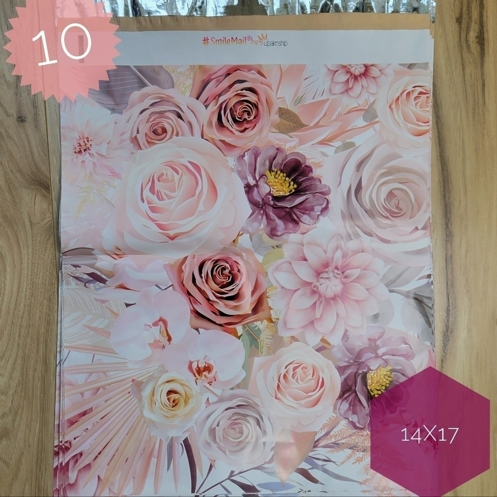 30 BOHO FLORAL THEMED POLYMAILER BUNDLE•30 PACK - Picture 5 of 9